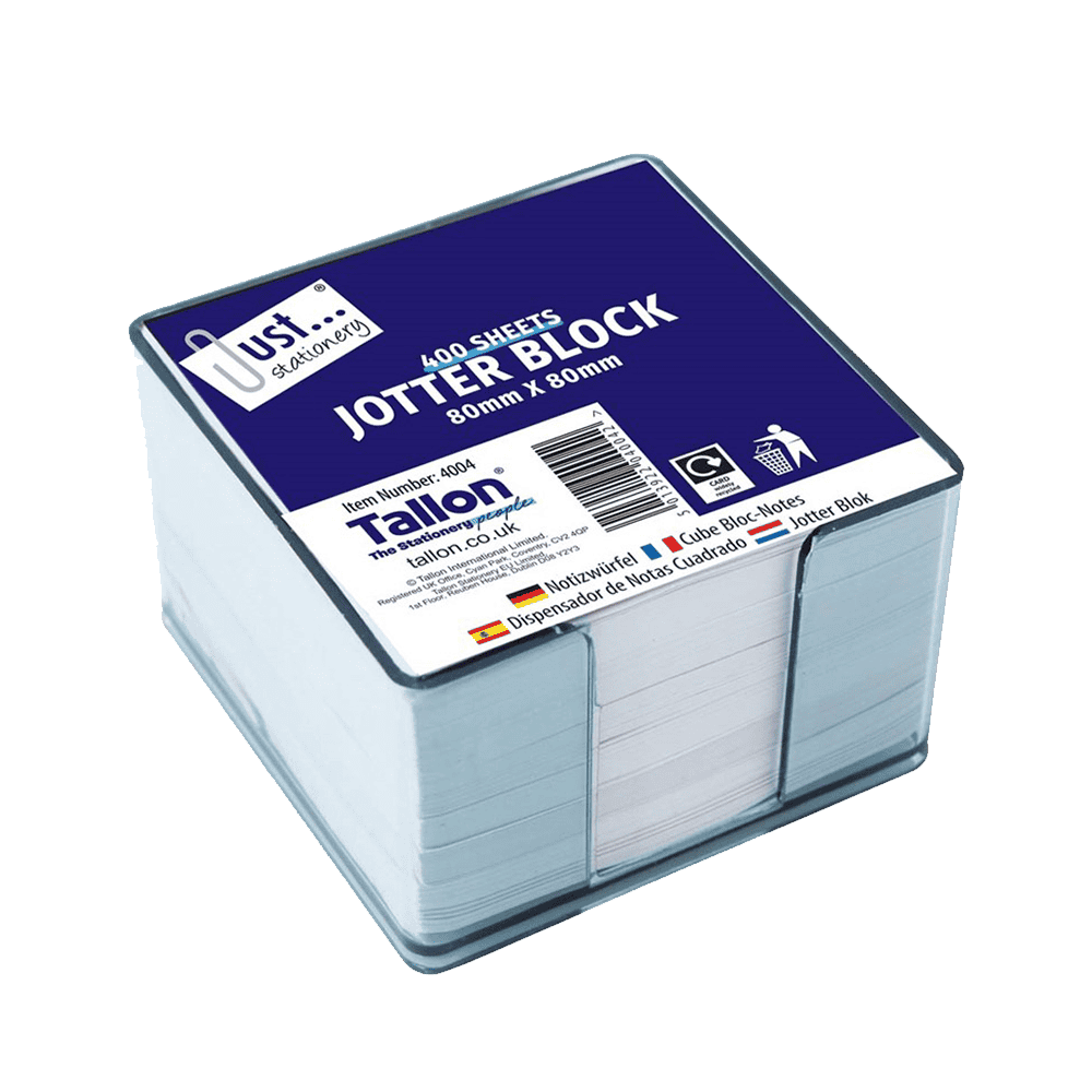 Just Stationery Jotter Block In Plastic Case from Harrisons Direct