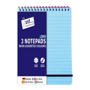 Just Stationery Neon Cover Notebook 3 Pack from Harrisons Direct