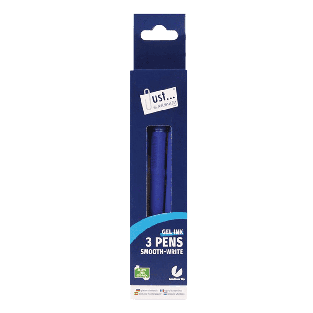 Just Stationery Smooth Write Pens Assorted 3 Pack