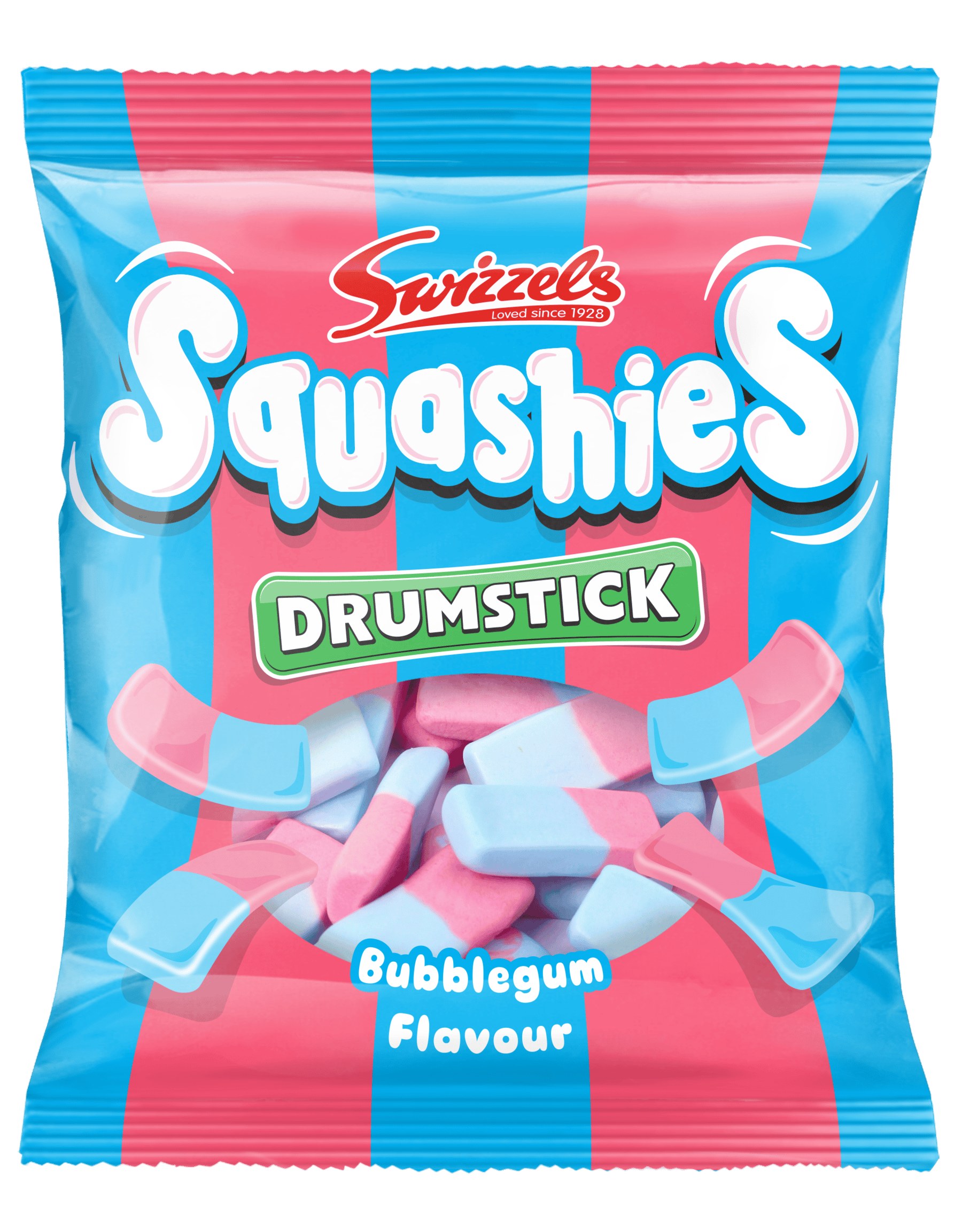 Swizzels Drumstick Squashies Bubblegum Flavour 120g bags from Harrisons Direct