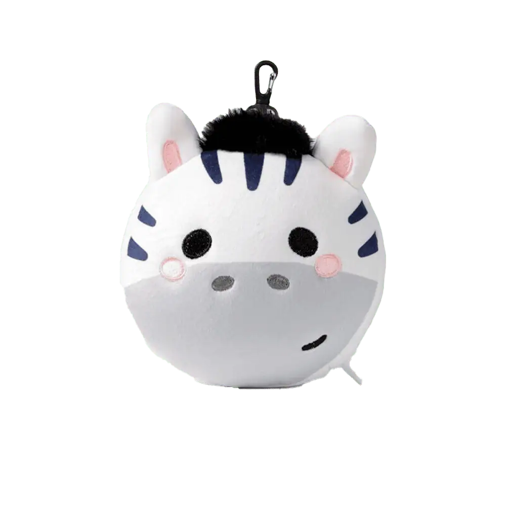 Relaxeazzz Adoramals Bali the Zebra Plush Travel Pillow & Eye Mask from Harrisons Direct