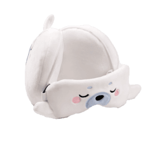 Relaxeazzz Adoramals Kai the Seal Plush Travel Pillow & Eye Mask from Harrisons Direct