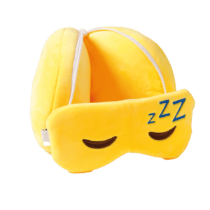 Relaxeazzz Snoozie the Sleeping Head Plush Travel Pillow & Eye Mask from Harrisons Direct