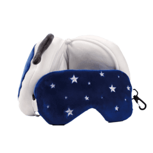 Relaxeazzz Space Cadet Plush Travel Pillow & Eye Mask from Harrisons Direct
