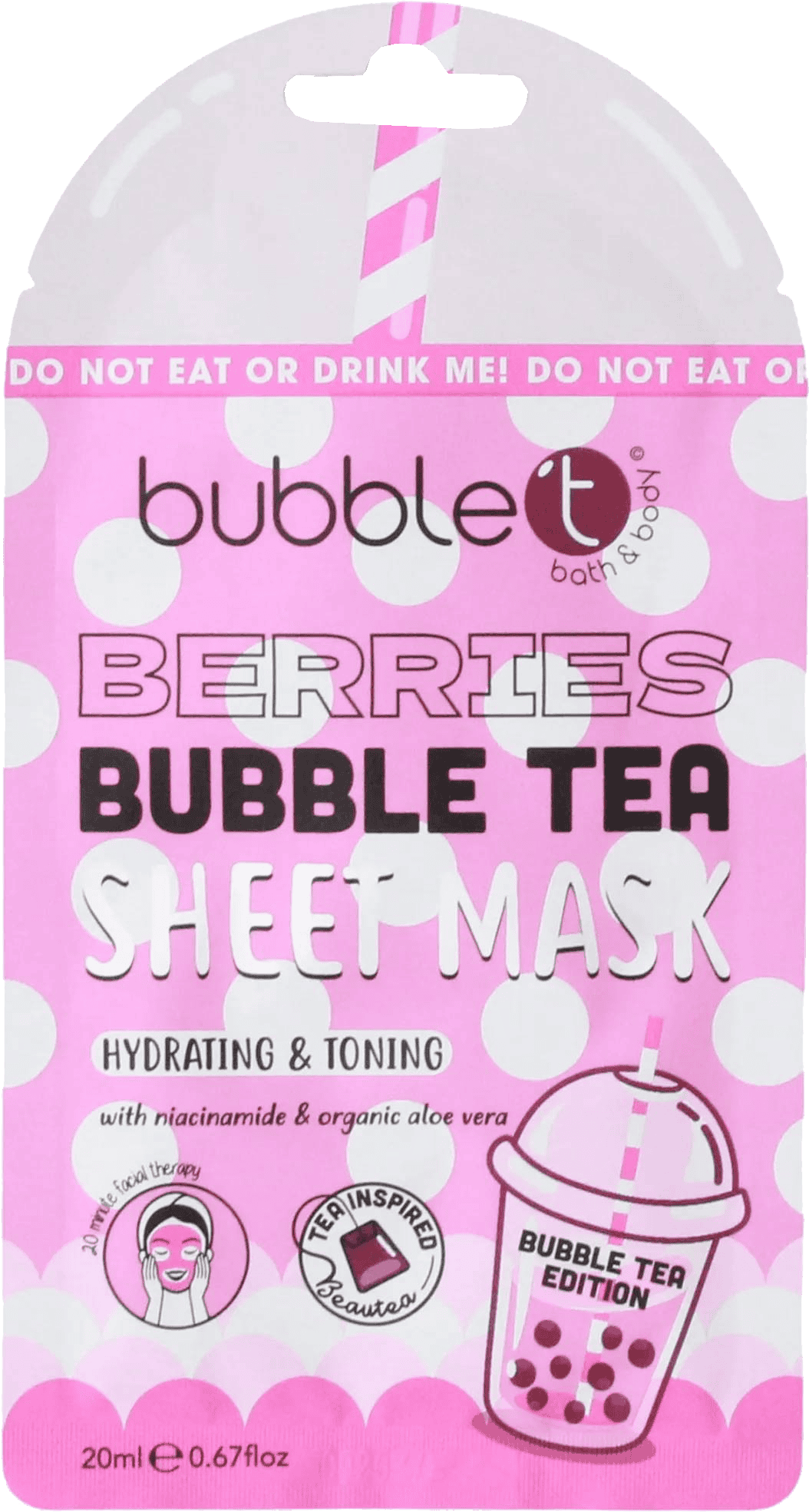 Bubble T Face Sheet Mask in Berries 20ml from Harrisons Direct