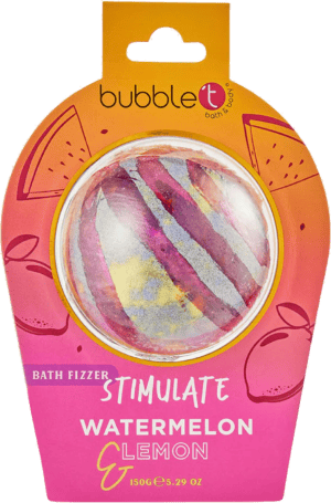 Bubble T Stimulate Bath Fizzer Watermelon & Lemon 150g from Harrisons Direct