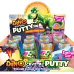 Dino Crystal Putty with Stretchy Dinosaur CDU from Harrisons Direct