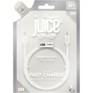 Wholesale Juice XL Type C - Type C Cable 2M Braided Eco White from Harrisons Direct