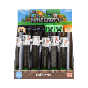 Minecraft Fine Tip Pen with Silicone Topper from Harrisons Direct