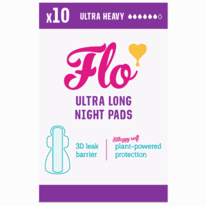 FLO Ultra Long Night Pads 10's from Harrisons Direct