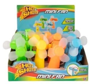 Wholesale Hot Shots Wind Up Handy Fan CDU from Harrisons Direct