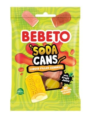 Bebeto Soda Can Liquid Filled 130g from Harrisons Direct