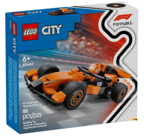 LEGO City Project Alicia 2025 60442 F1 Driver with McLaren Race Car from Harrisons Direct