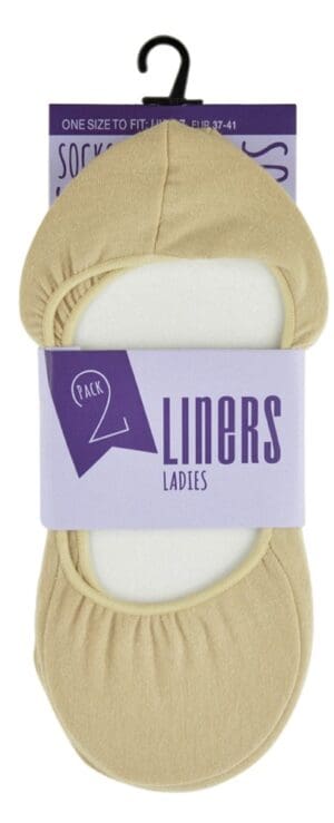 Ladies 2 Pack Shoe Liners from Harrisons Direct
