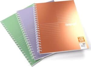 Luxpad A4 Wirebound Notebook Assorted Metallic Lined & Margin 200 Pages from Harrisons Direct