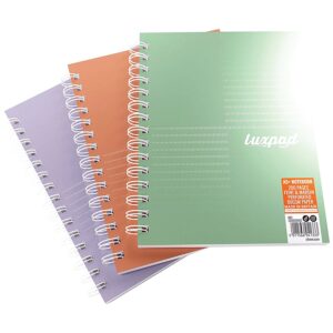 Luxpad A5 Wirebound Notebook Assorted Metallic Lined & Margin 200 Pages from Harrisons Direct