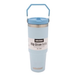 Milestone Flip Straw Bottle Blue 890ml from Harrisons Direct