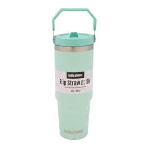Milestone Flip Straw Bottle Green 890ml from Harrisons Direct