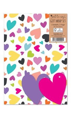 Packed Wrap 2 Sheets & 2 Tags 3 Assorted Female Designs from Harrisons Direct