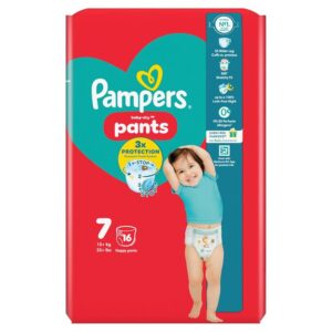 Wholesale Pampers Baby-Dry Nappies Size 7 16ct Carry Pack 16's from Harrisons Direct
