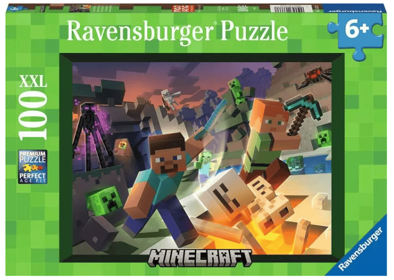 Ravensburger Monster Minecraft 100 Piece XXL Jigsaw Puzzle from Harrisons Direct