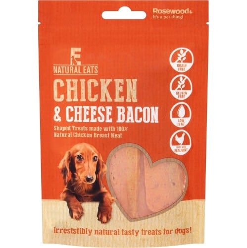 Rosewood Chicken & Cheese Bacon Treats 70g Clipstrip from Harrisons Direct