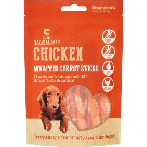 Rosewood Chicken Wrapped Carrot Sticks 70g Clipstrip from Harrisons Direct
