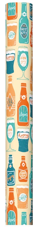 3m Male Gift Wrap 4 Assorted Designs CDU