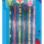 6 Novelty Eraser Top Pencils from Harrisons Direct