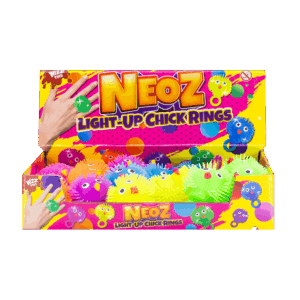 Neon Light Up Little Chick Rings CDU from Harrisons Direct