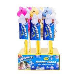 Unicorn Hand Fan Bubble Wand CDU from Harrisons Direct