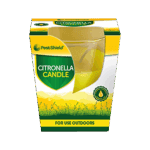 Pest Shield Citronella Glass Candle from Harrisons Direct