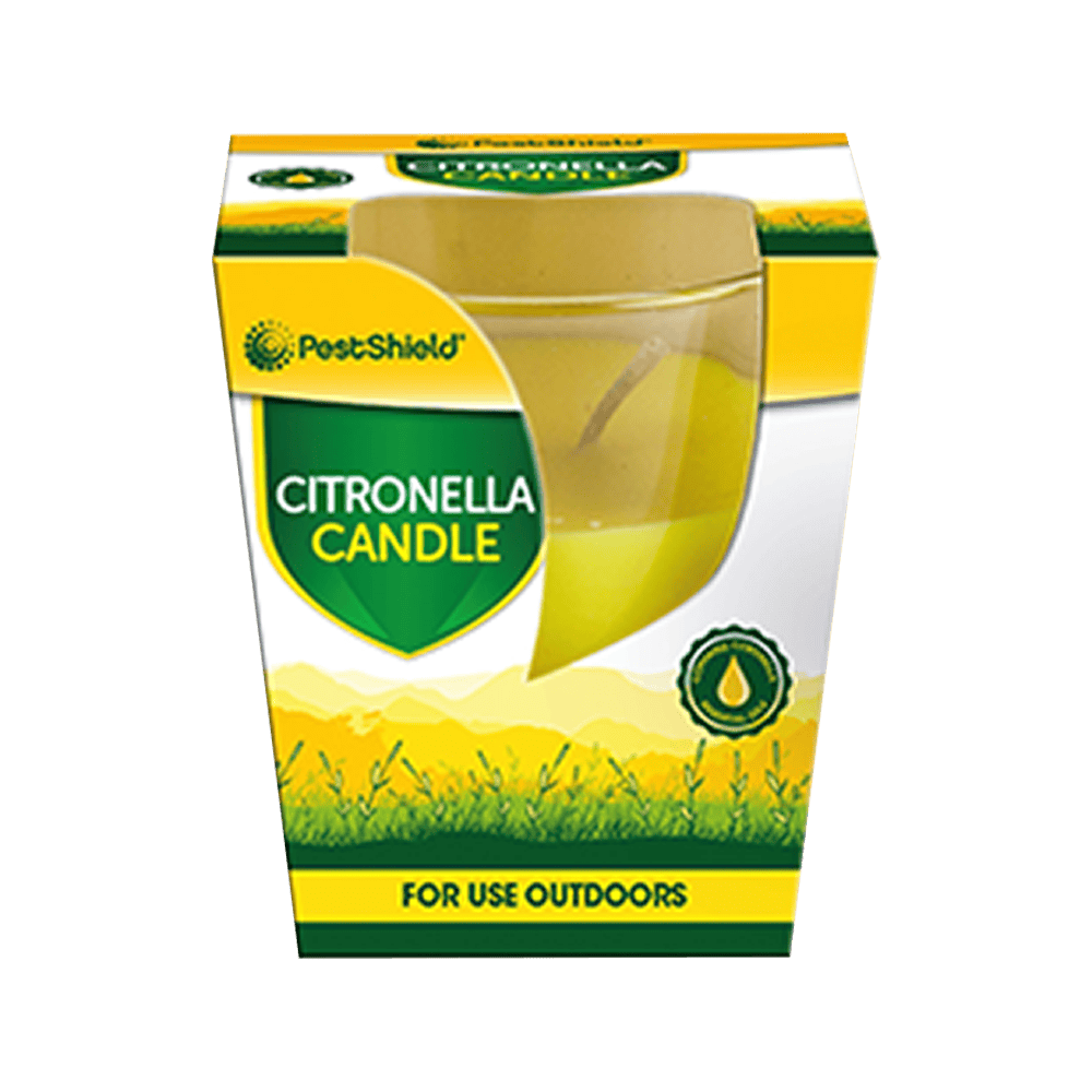 Pest Shield Citronella Glass Candle from Harrisons Direct