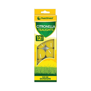 Pest Shield Citronella Tealights 12 pack from Harrisons Direct