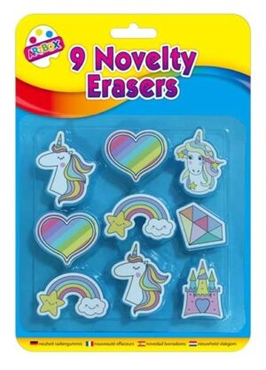 9 Unicorn & Animal Erasers from Harrisons Direct