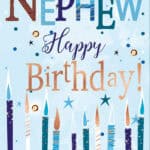 Birthday Card Nephew - Candles from Harrisons Direct