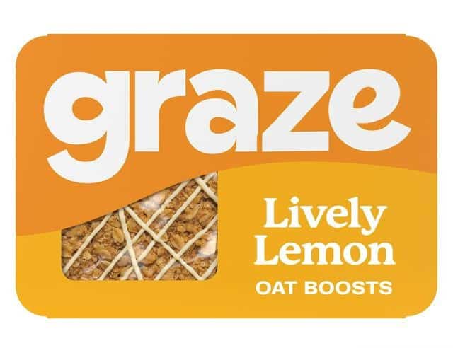 Graze Lively Lemon Flapjack Snacks 50g from Harrisons Direct