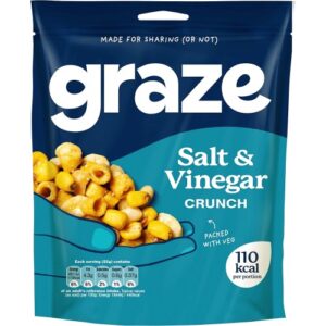Graze Salt & Vinegar Crunch Share Bag 100g from Harrisons Direct