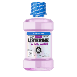 Wholesale Listerine Mouthwash Total Care Mild 80ml from Harrisons Direct.