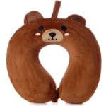 Relaxeazzz Bear Plush Memory Foam Travel Pillow from Harrisons Direct