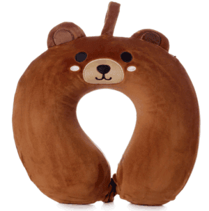 Relaxeazzz Bear Plush Memory Foam Travel Pillow from Harrisons Direct