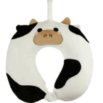 Relaxeazzz Cow Plush Memory Foam Travel Pillow from Harrisons Direct