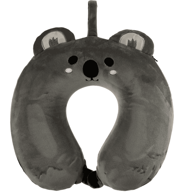 Relaxeazzz Koala Plush Memory Foam Travel Pillow from Harrisons Direct