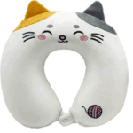 Relaxeazzz Lola the Cat Adoramals Plush Memory Foam Travel Pillow from Harrisons Direct