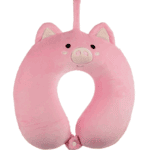 Relaxeazzz Pig Plush Memory Foam Travel Pillow from Harrisons Direct