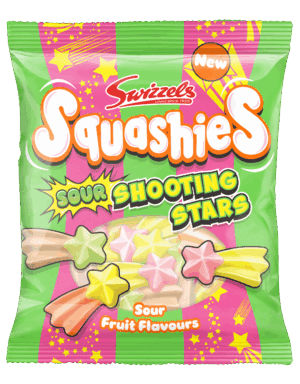 Swizzels Squashies Shooting Stars 100g from Harrisons Direct