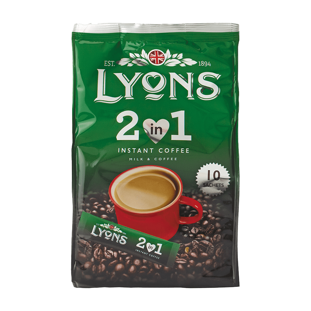 Lyons Instant Coffee 2 in 1 – 10 x 16g from Harrisons Direct