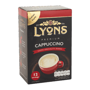 Lyons Cappuccino 12 x 15g from Harrisons Direct