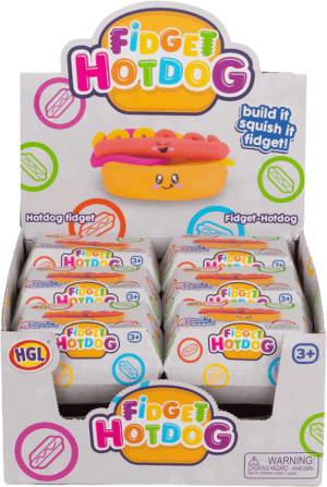 Fidget Hot Dog CDU from Harrisons Direct