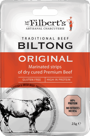 Wholesale Mr Filbert's Biltong - Original 25g from Harrisons Direct